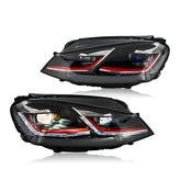 2013-2018 Volkswagen Golf 7 MK7 LED Headlights, Dynamic Sequential Turn Signal, Plug & Play (Laser Version) - Kuerled